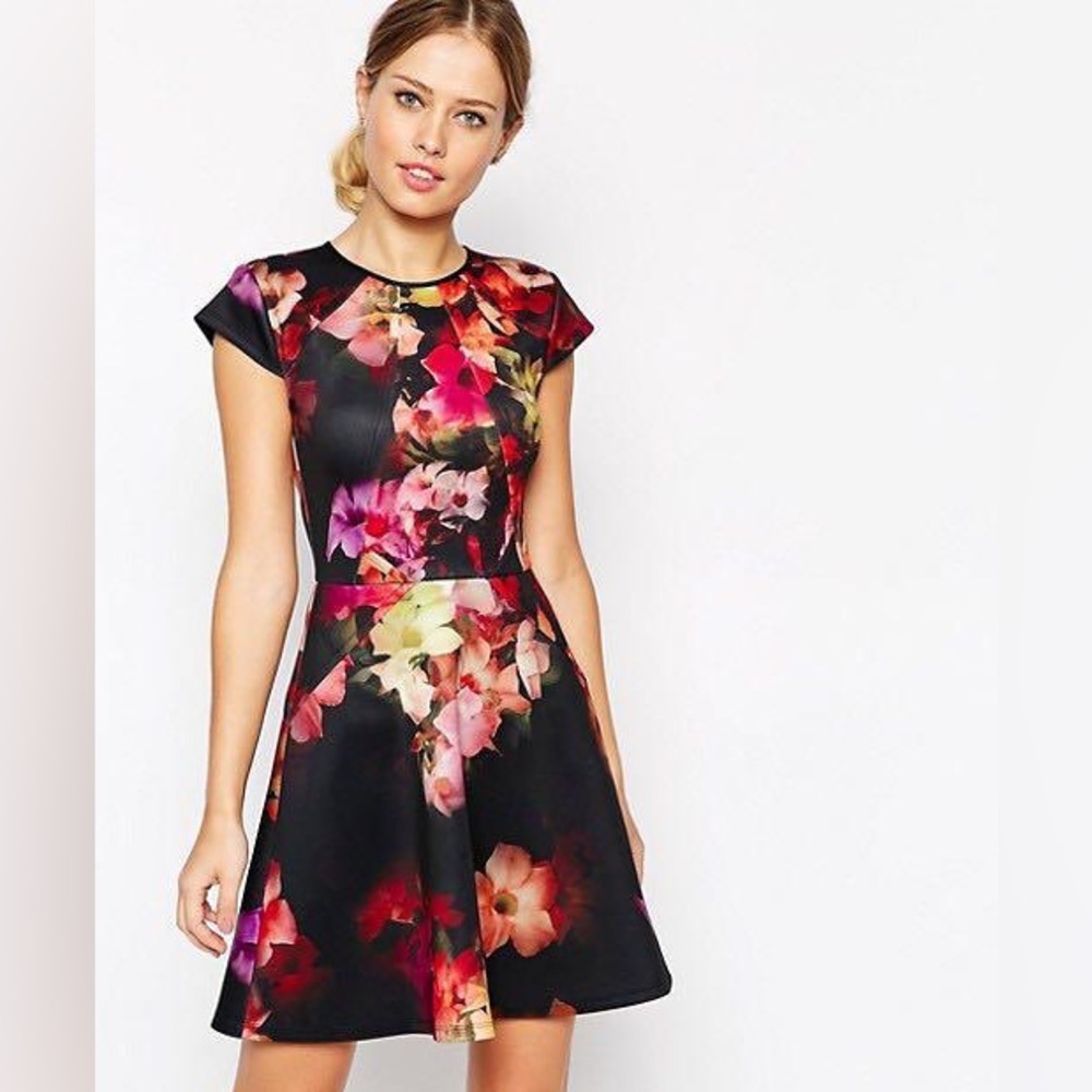 Ted Baker Embla Floral Print Skater Dress